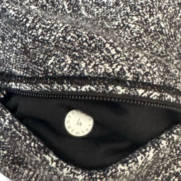 Lululemon Cypress Kiss Half Zip Pullover Jacket Rush Jacquard Black White Size 4 - Picture 8 of 8